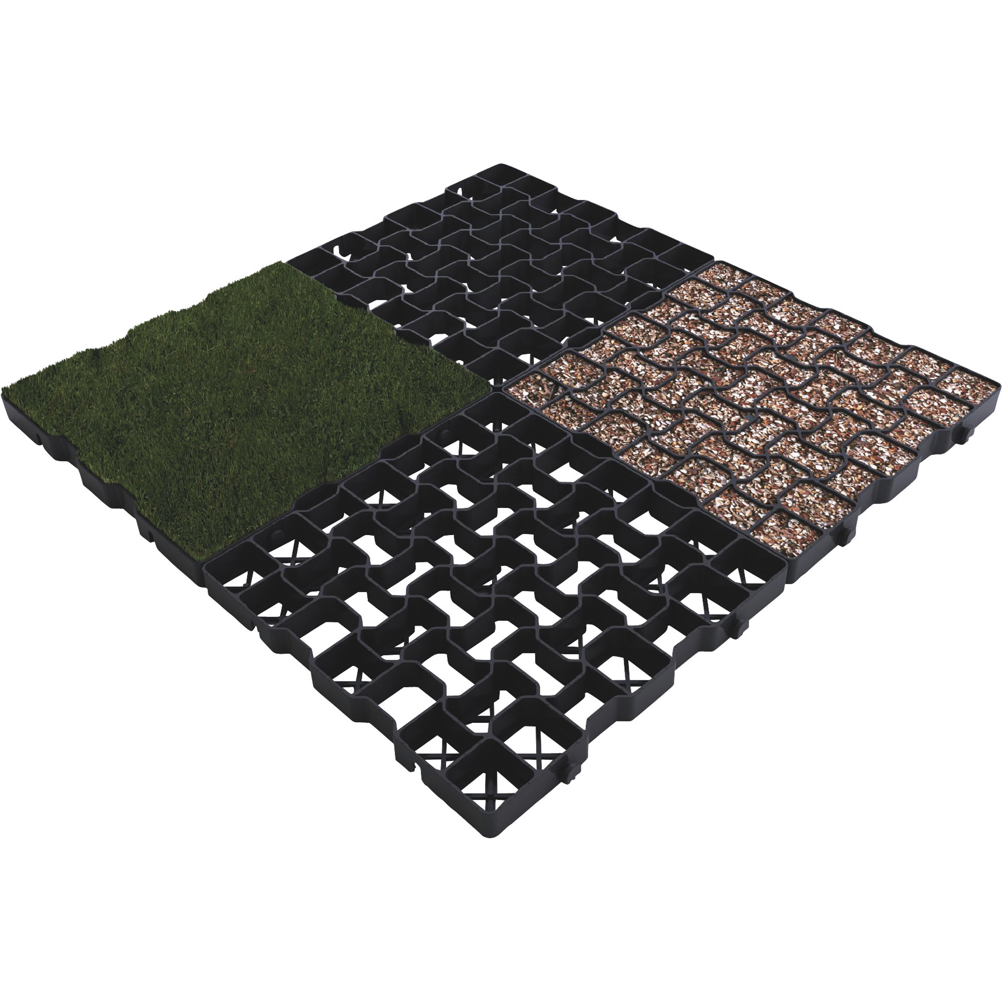 Checkers Standard Cellular Ground Protection Mat, Black, 19 1/2in.L x 19 1/2in.W, Model# Geo-2.4